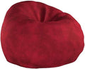 5 Foot Comfortable High Density Shredded Foam Bean Bag Chair For Kids And Adults, With Removable Microsuede Cover, Ideal Reading And Bedroom Floor Lounge, Chinese Red Red Microfiber