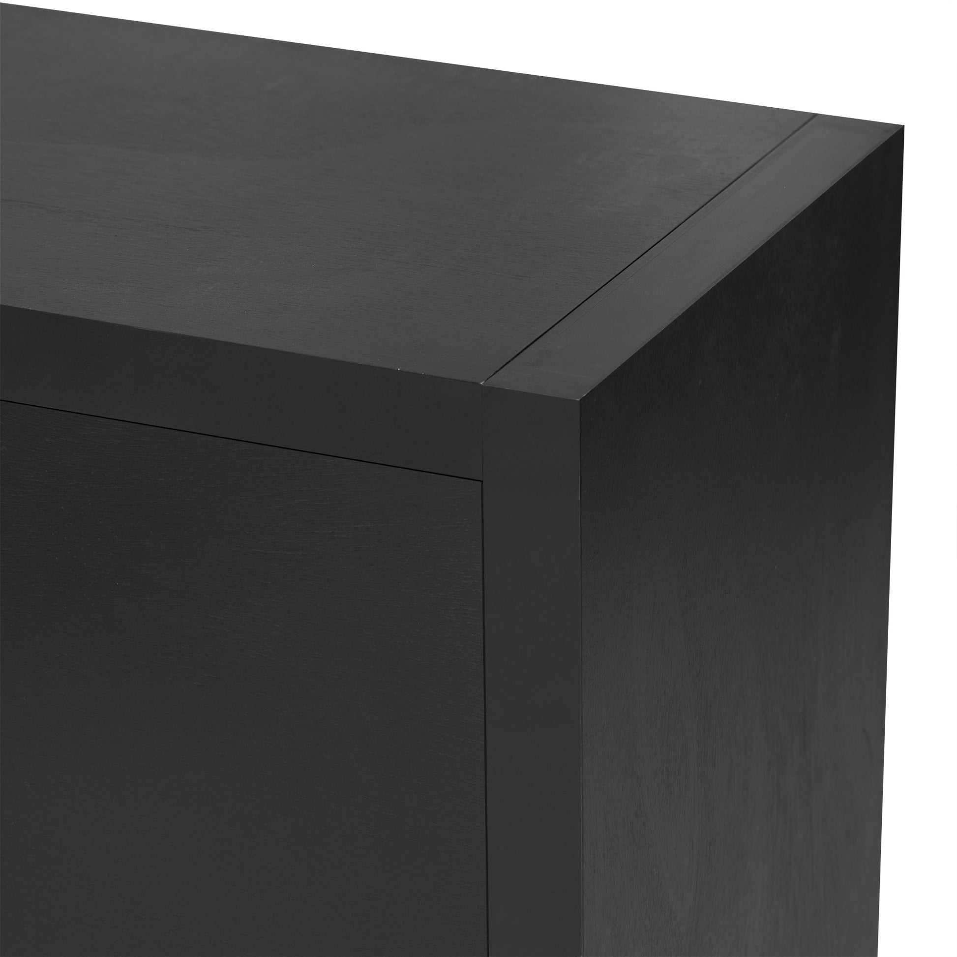 Light Luxury Designed Cabinet With Unique Support Legs And Adjustable Shelves, Suitable For Living Rooms, Corridors, And Study Rooms. Black Mdf