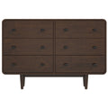 Alexa Mid Century Modern Dresser Brown Solid Wood