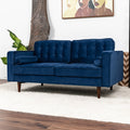 Casey Velvet Loveseat Blue Velvet