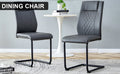 Modern Dining Chair With Faux Leather Cushioned Seats Dining Chair With Metal Legs, Suitable For Kitchen, Living Room, Bedroom, Dining Room Side Chairs, Set Of 6 Pieces Gray Pu Leather Gray Pu
