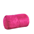 Michael 4 Foot Cylindrical Suede Bean Bag, Fuchsia Fuchsia Polyester