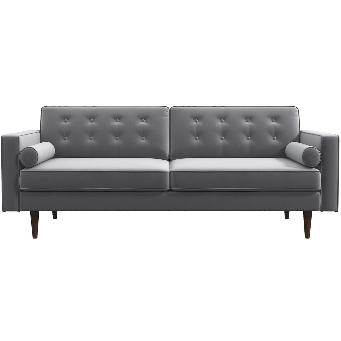 Casey Velvet Loveseat Grey Velvet