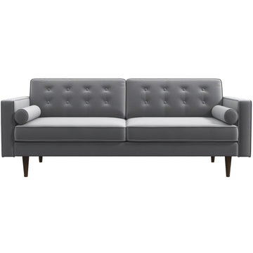 Casey Velvet Loveseat Grey Velvet