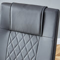 Modern Dining Chair With Faux Leather Cushioned Seats Dining Chair With Metal Legs, Suitable For Kitchen, Living Room, Bedroom, Dining Room Side Chairs, Set Of 6 Pieces Gray Pu Leather Gray Pu