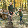 Kindling Splitter Wedges For Cutting Woods Portable Log Splitter Heavy Duty Firewood Splitter & Fire Poker Set Manual Log Splitter Wedge Wood Chopper For Commercial, Outdoor, Home Black Metal
