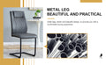 Modern Dining Chair With Faux Leather Cushioned Seats Dining Chair With Metal Legs, Suitable For Kitchen, Living Room, Bedroom, Dining Room Side Chairs, Set Of 6 Pieces Gray Pu Leather Gray Pu