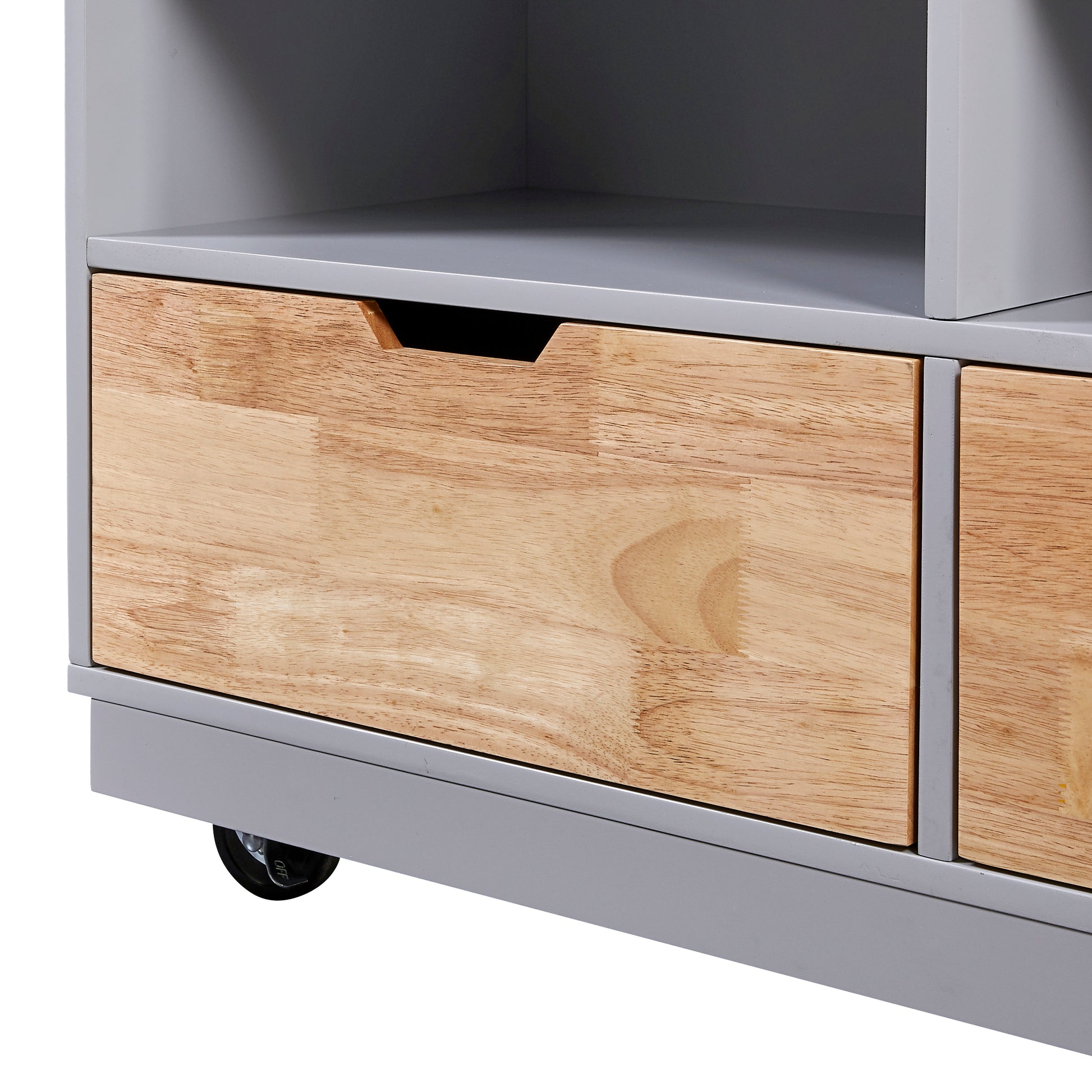 Rolling Kitchen Island With Storage, Two Sided Kitchen Island Cart On Wheels With Wood Top, Wine And Spice Rack, Large Kitchen Cart With 2 Drawers, 3 Open Compartments, Grey Blue Blue Kitchen Classic,French,Mid Century Modern,Modern,Rustic Rectangular