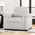 3 In 1 Convertible Sleeper Chair Sofa Bed Pull Out Couch Adjustable Chair With Pillow, Adjust Backrest Into A Sofa, Lounger Chair, Single Bed Or Living Room Or Apartment, Beige Beige Polyester