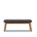 Delilah Modern Bench Fabric Grey Fabric