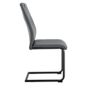 Modern Dining Chair With Faux Leather Cushioned Seats Dining Chair With Metal Legs, Suitable For Kitchen, Living Room, Bedroom, Dining Room Side Chairs, Set Of 6 Pieces Gray Pu Leather Gray Pu