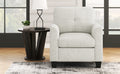 Mid Century Modern Accent Chair Cozy Armchair Button Tufted Back And Wood Legs For Living Room, Office Room, Beige Beige Primary Living Space Polyester