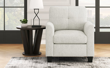 Mid Century Modern Accent Chair Cozy Armchair Button Tufted Back And Wood Legs For Living Room, Office Room, Beige Beige Primary Living Space Polyester