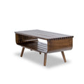 Alice Coffee Table Walnut Brown Leather