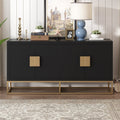 Light Luxury Designed Cabinet With Unique Support Legs And Adjustable Shelves, Suitable For Living Rooms, Corridors, And Study Rooms. Black Mdf