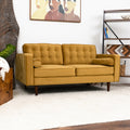 Casey Velvet Loveseat Yellow Velvet