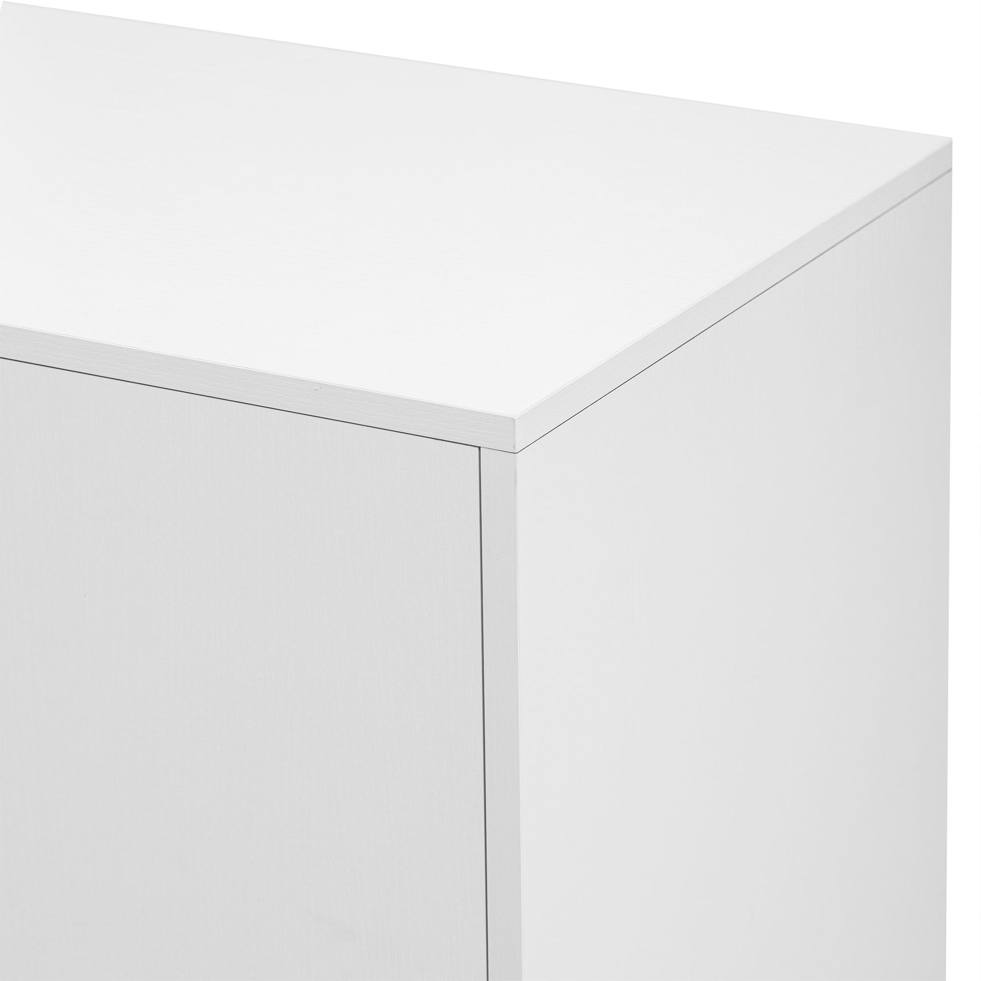 Modern Cabinet With 2 Doors And 3 Drawers, Suitable For Living Rooms, Studies, And Entrances. White Mdf