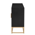 Light Luxury Designed Cabinet With Unique Support Legs And Adjustable Shelves, Suitable For Living Rooms, Corridors, And Study Rooms. Black Mdf