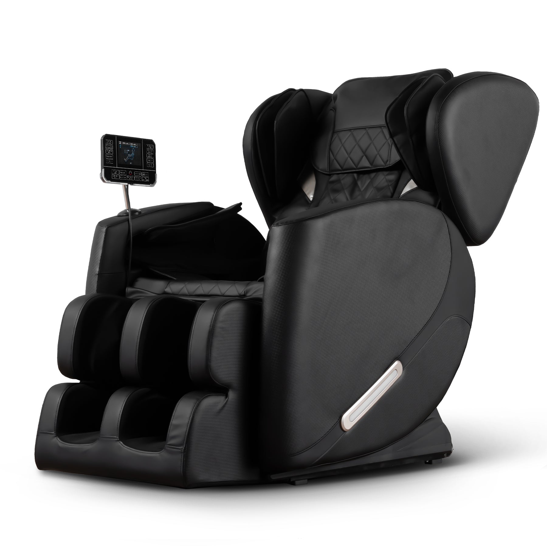 2024 Massage Chair Recliner With Zero Gravity With Full Body Air Pressure Black Pu Leather