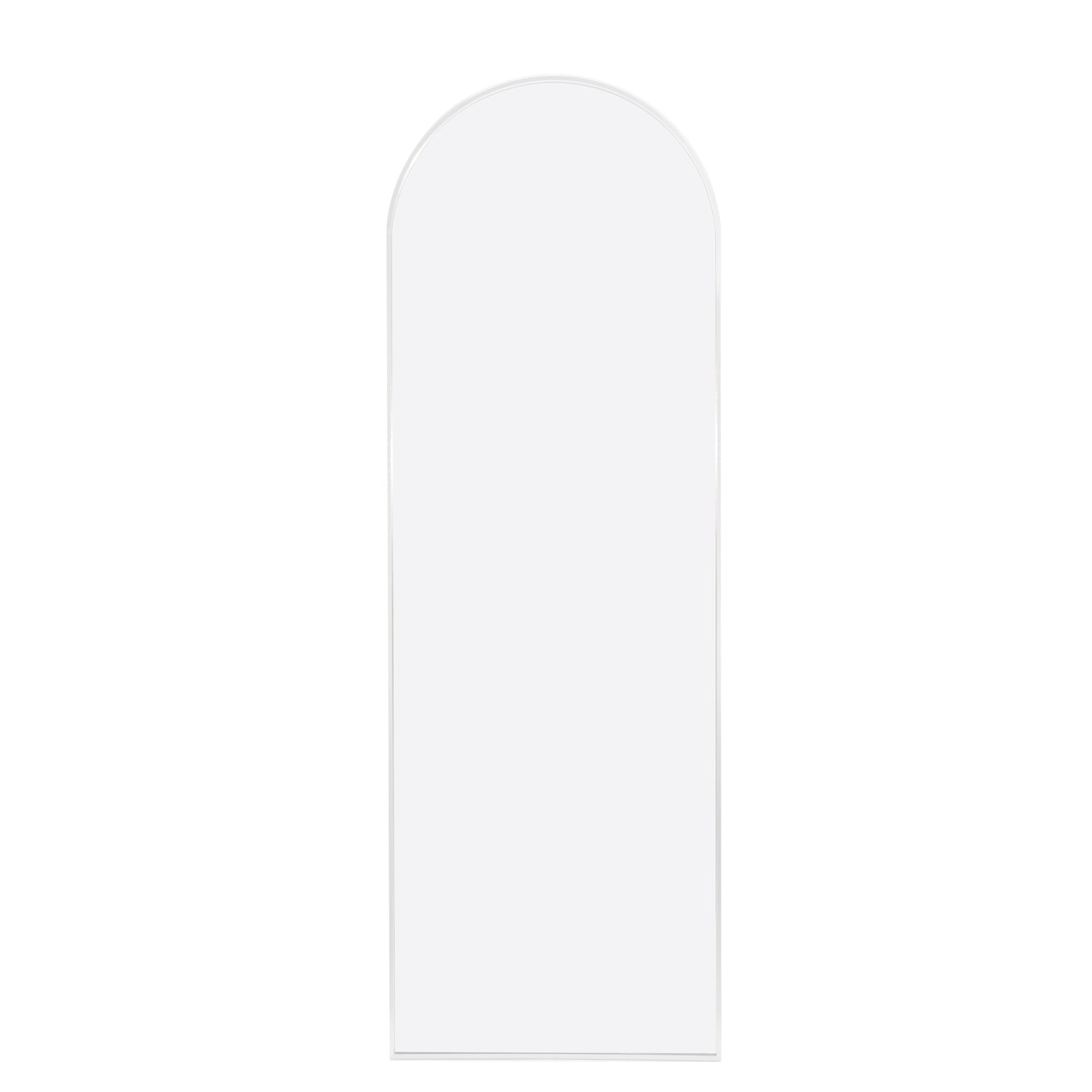 White 63X20 Inch Metal Arch Stand Full Length Mirror White Classic Mdf Glass Aluminium Alloy