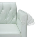 67.71 Inch Faux Leather Sofa Bed With Adjustment Armres White Light Brown Faux Leather Wood Primary Living Space Medium Soft Loose Back Contemporary Eucalyptus Square Arms Foam Pvc 2 Seat