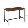 Bar Industrial Style Five Piece Set, Four Soft Bags With Backrest Bar Chairs, Industrial Style Iron Wood Table Set, Suitable For Kitchen, Restaurant, Bar. Antique Brown European,Industrial,Mid Century Modern,Minimalist Particle Board Particle Board