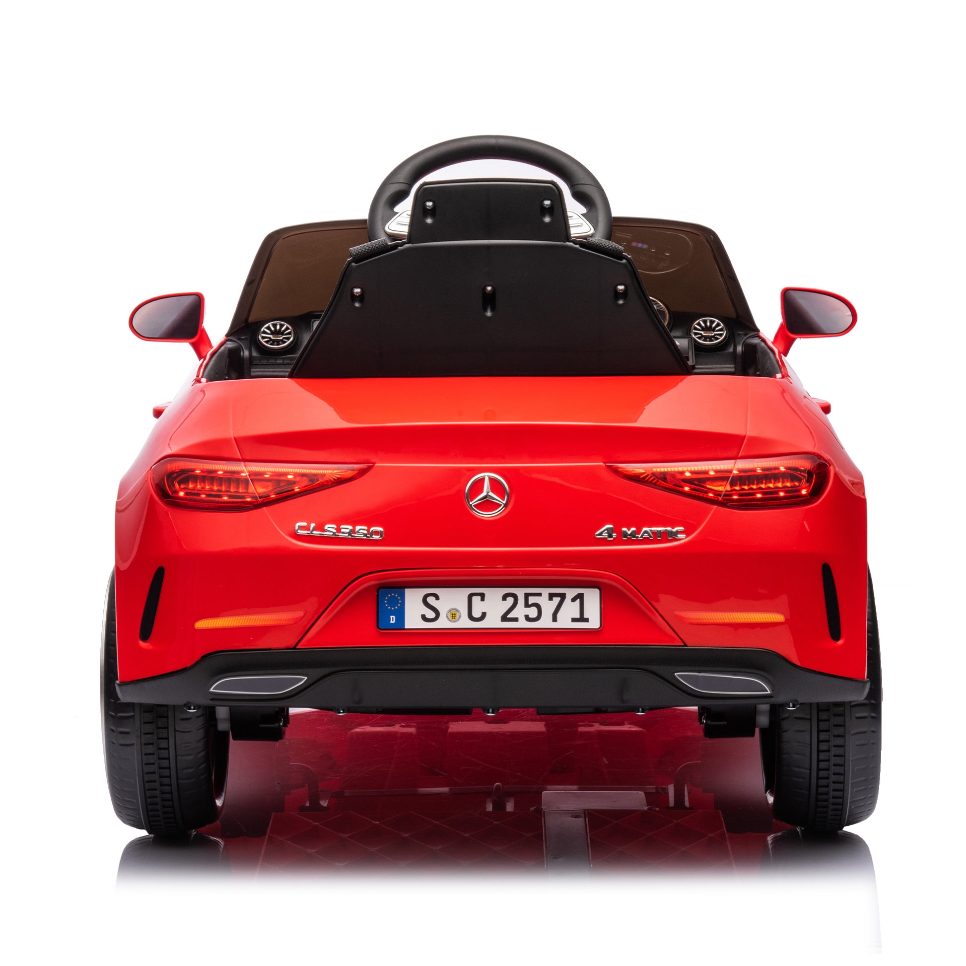 12V Kids Ride On Car W Parents Remote Control,Licensed Mercedes Benz Cls 350 For Kids,Four Wheel Suspension,Power Display,Music,Volume Control,Led Lights,Mp3,Usb Sd For Kids 37 95 Months. Red 50 99 Lbs Polypropylene