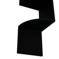 Roy Corner Floating Shelf, Modern 4 Tier Display, Black Black Particle Board Pine