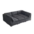 Convertible Modern Luxury Sectional Sofa Couch For Living Room Quality Corduroy Upholstery Modular Sofa Dark Grey Dark Grey Polyester Corduroy