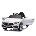 12V Kids Ride On Car W Parents Remote Control,Licensed Mercedes Benz Cls 350 For Kids,Four Wheel Suspension,Power Display,Music,Volume Control,Led Lights,Mp3,Usb Sd For Kids 37 95 Months. White 50 99 Lbs Polypropylene