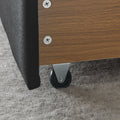 Queen Size Daybed With Drawers Upholstered Tufted Sofa Bed,With Button On Back And Copper Nail On Waved Shape Arms 84.5