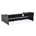 Queen Size Daybed With Drawers Upholstered Tufted Sofa Bed,With Button On Back And Copper Nail On Waved Shape Arms 84.5