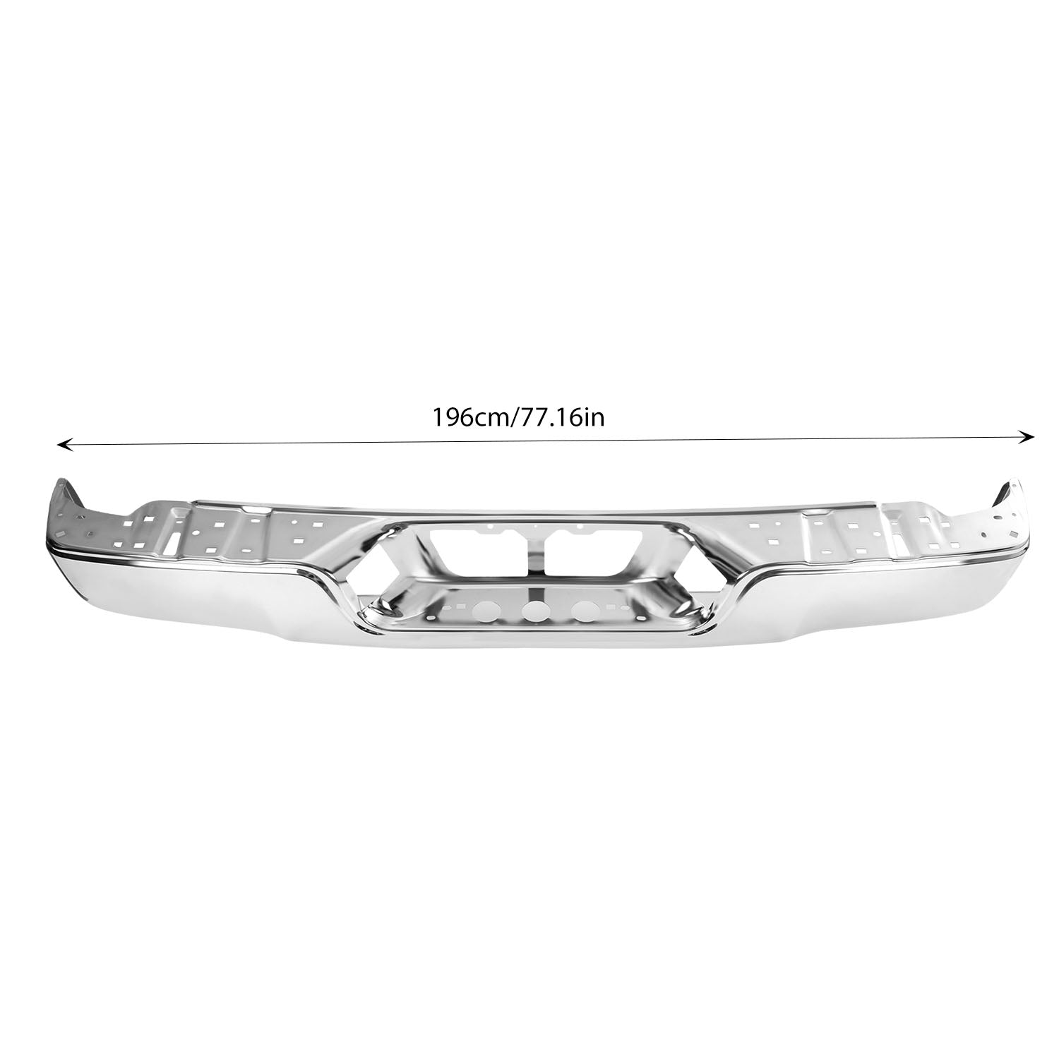 1Pc 2007 2014 Toyota Tundra Rear Bumper Silver Metal Abs