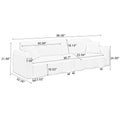 96.06 Inch Large Teddy Plush Sofa For Living Room And Entertainment Space. White Brown Velvet Wood Primary Living Space Medium Soft Loose Back Contemporary Eucalyptus Pillow Top Arms Foam Foam 3 Seat