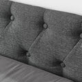 Queen Size Daybed With Drawers Upholstered Tufted Sofa Bed,With Button On Back And Copper Nail On Waved Shape Arms 84.5