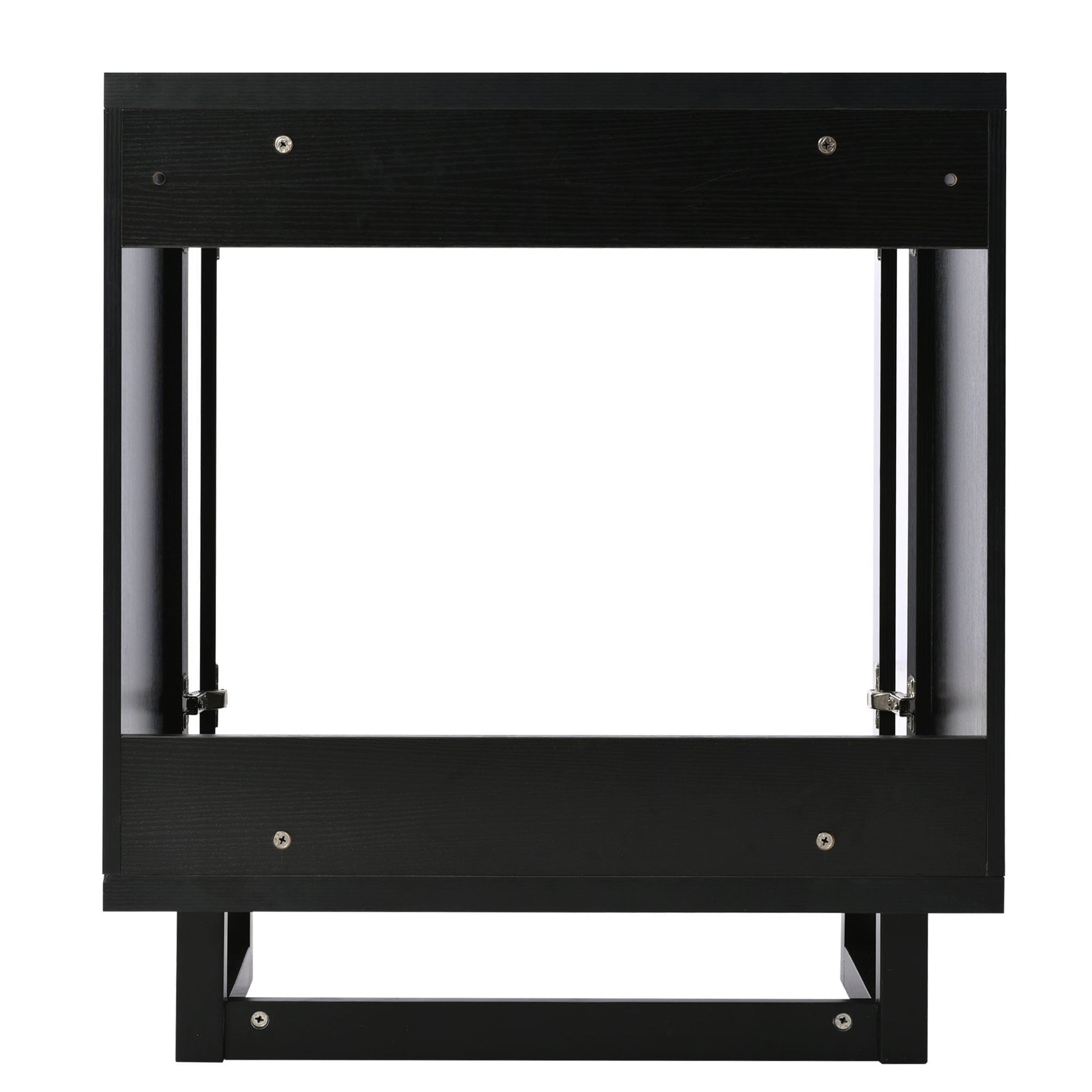 Cabinet Only 30" Bathroom Vanity, Black Sink Not Included Black Solid Wood Mdf