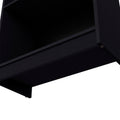 Vinton Bookcase With Spacious Tier Shelving Design, Black Black Particle Board Pine