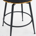 Set Of 2 Gray Swivel Bar Stools High Back, Adjustable, Upholstered With Elegant Metal Back Accents For Kitchen, Bar, Or Dining Room Dark Gray Metal