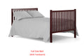 5 In 1 Convertible Crib, Converts From Baby Crib To Toddler Bed, Fits Standard Full Size Crib Mattress ,Easy To Assemble 53*29*9 Inches Cherry Cherry Classic Pine Wood