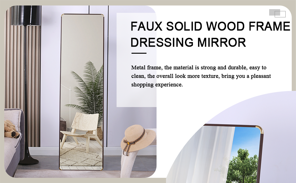 The 4Th Generation Floor Standing Full Length Mirror. Wall Mirror, Bathroom Makeup Mirror, Bedroom Foyer, Clothing Store, Wall Mounted. 60 "* 16.5" Transparent Glass