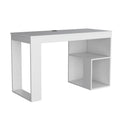 Firenze Writing Desk, Two Shelves, White White Particle Board Pine