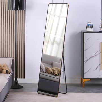 The 4Th Generation Floor Standing Full Length Mirror. Wall Mirror, Bathroom Makeup Mirror, Bedroom Foyer, Clothing Store, Wall Mounted. 60 "* 16.5" Transparent Glass