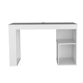 Firenze Writing Desk, Two Shelves, White White Particle Board Pine