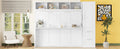 Queen Size Murphy Bed Wall Bed With Closet And Drawers,White Queen White Mdf Lvl