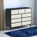 Cabinet Wood Mdf Boards, 9 Drawers Dresser, Black Colour Black Drawer 5 Drawers & Above Mdf