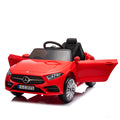 12V Kids Ride On Car W Parents Remote Control,Licensed Mercedes Benz Cls 350 For Kids,Four Wheel Suspension,Power Display,Music,Volume Control,Led Lights,Mp3,Usb Sd For Kids 37 95 Months. Red 50 99 Lbs Polypropylene