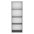 Vinton Bookcase With Spacious Tier Shelving Design, Matt Gray White Multicolor Particle Board Pine