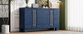 Wood Traditional Style Sideboard With Adjustable Shelves And Gold Handles For Kitchen, Dining Room And Living Room Antique Navy Antique Navy Mdf