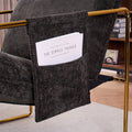 2 Chairs In 1 Box, Upholstered Hanging Armchair With Arm Pocketsmetal Frame, Gold Plated Craftsman, Crushed Foam Cushions And Skin Friendly Woven Fabric For Living Room And Bedroom. Dark Gray Dark Gray Metal