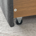 Queen Size Daybed With Drawers Upholstered Tufted Sofa Bed,With Button On Back And Copper Nail On Waved Shape Arms 84.5